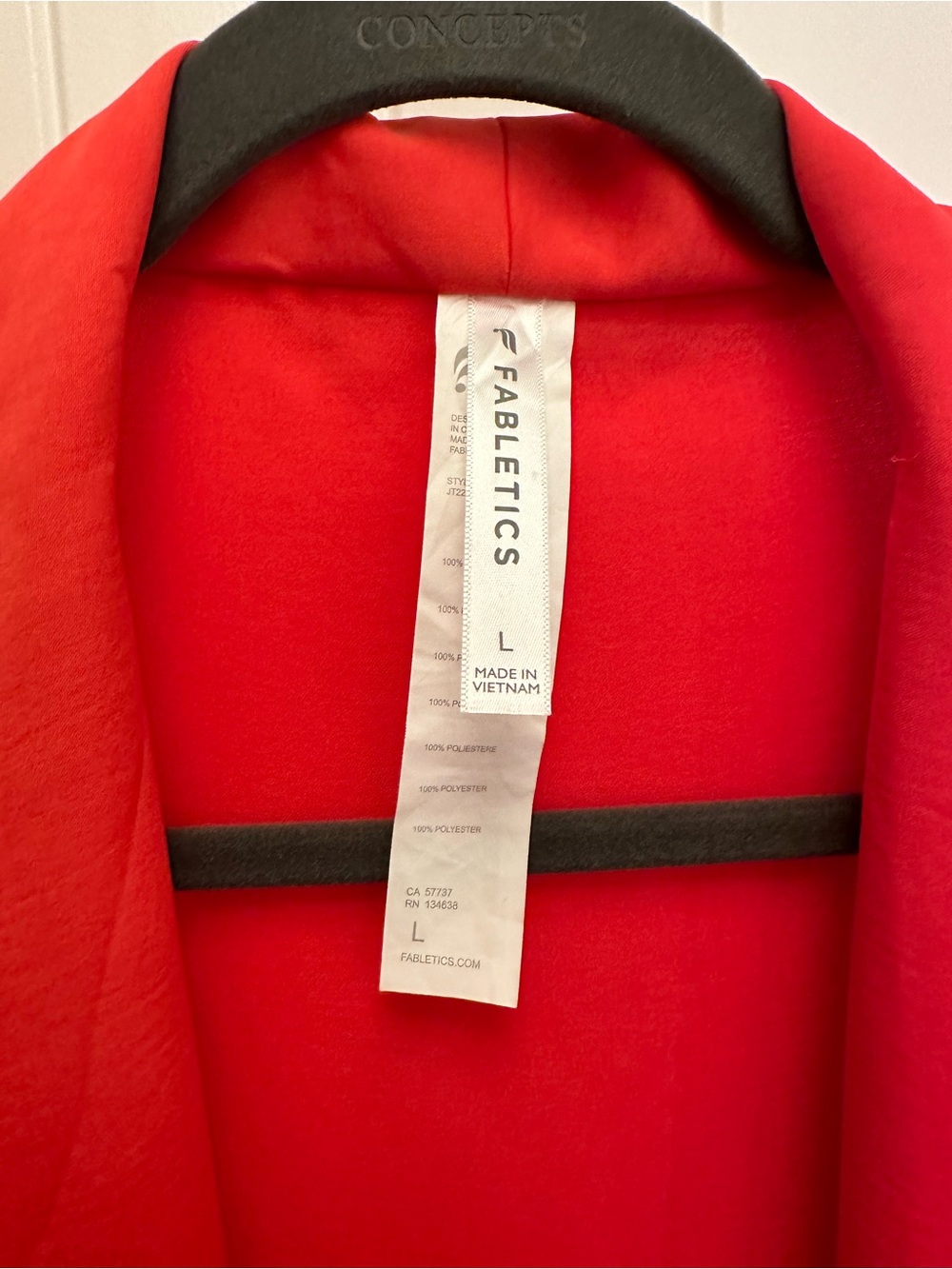 Red Fabletics Eco Satin Robe - Picture 3 of 7